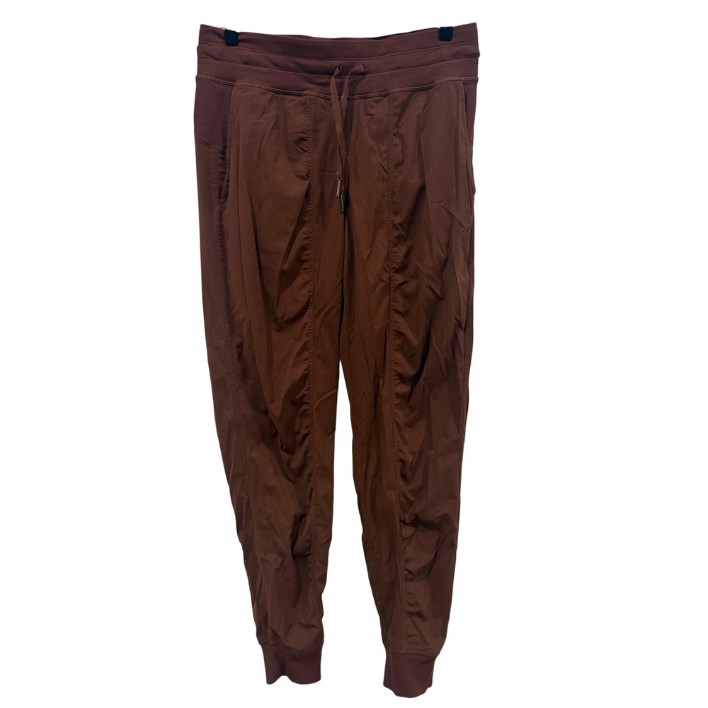 Lululemon Beyond the Studio Jogger Roasted Brown Ribbed Pants W5ENMS Size 8